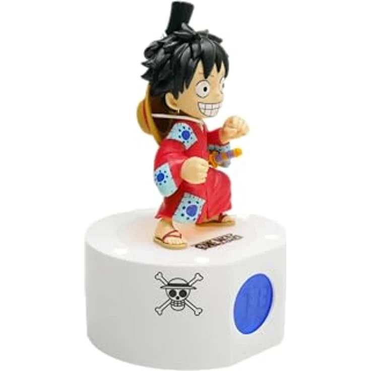 Teknofun One Piece Wecker Ruffy, 18 cm mit Leuchtfunktion, digitales Display und programmierbarem Alarm – Bild 3
