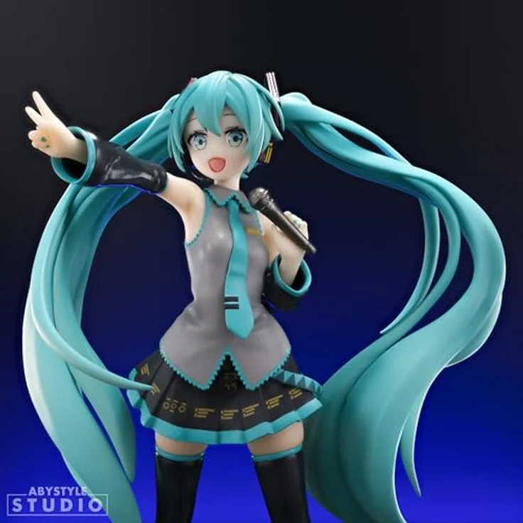 ABYstyle Studio Hatsune Miku Figur 1/10 "Zwinkern", 18 cm, hochwertiges PVC mit Lautsprecher-Sockel, offizielles Lizenzprodukt – Bild 5