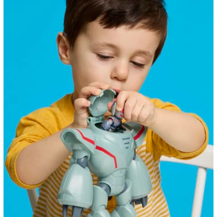 Marvel Disney Jr. Marvel's Iron Man Ultron Riesen-Anzug, 7,6 cm Action-Figur mit 5 Bewegungspunkten und 20,3 cm Mech-Anzug, ab 3 Jahren – Bild 4