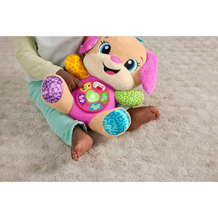 Mattel Fisher-Price Siostrzyczka Szczeniaczka JFD36, interaktives Lernspielzeug mit 80+ Aktivierungen, leuchtendem Herz, mehrsprachig (Englisch, Polnisch, Tschechisch, Slowakisch, Ungarisch) – Bild 5
