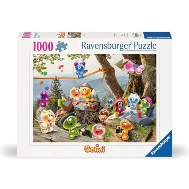 Ravensburger Puzzle 12000534 - Auf zum Picknick - 1000 Teile, für Erwachsene und Kinder ab 14 Jahren, handgefertigte Stanzmesser, reflexfreies Puzzlebild, knickstabile Teile, recycelte Pappe