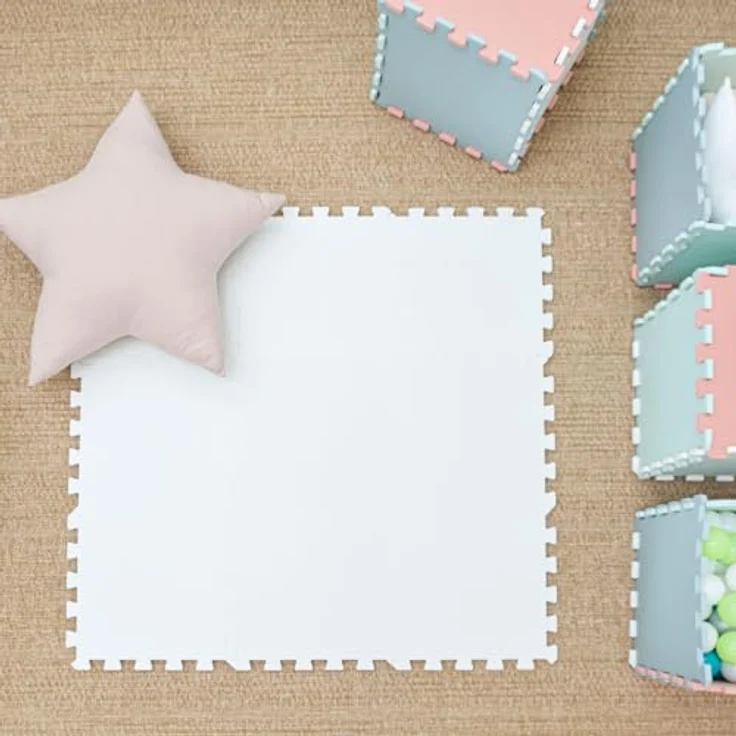 LittleTom Puzzlematte 9 Teile Spielmatte Baby Puzzlematte Krabbelmatte Bodenmatte, 30x30cm Bodenmatte Kinderzimmer, 100% Weichmacherfrei, antiallergene Oberfläche – Bild 2