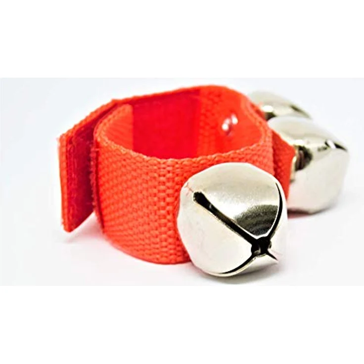 Nino Nino961R Wrist Bells, Rhythmusinstrument mit nylonband und 3 Stahlschellen, rot – Bild 5