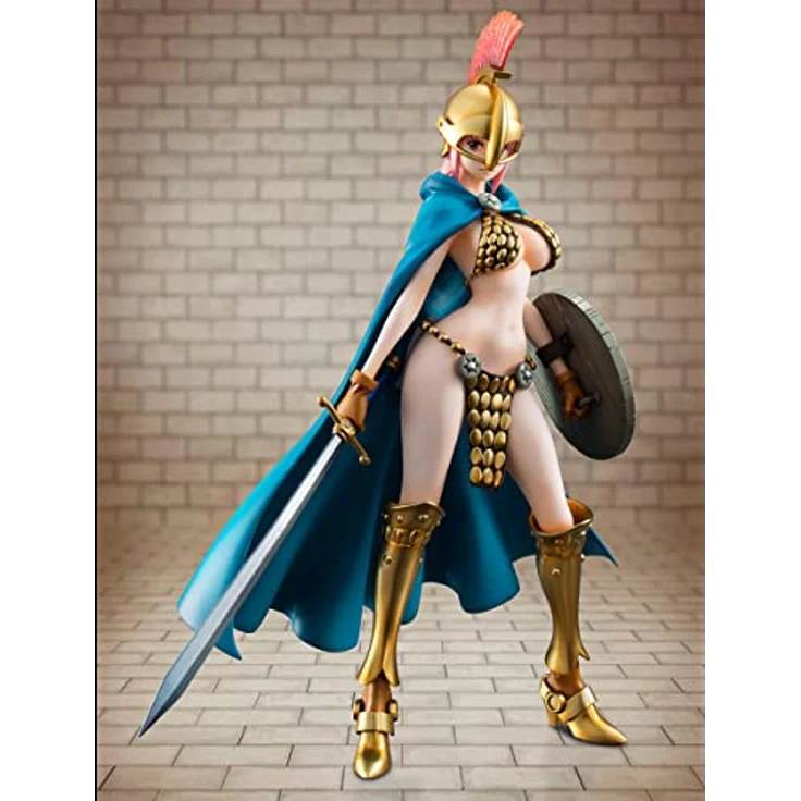 MegaHouse One Piece Sailing Again Gladiator Rebecca (Limited) Sammelstatue - ca. 220 mm hoch, mit zwei verschiedenen Ausdrücken, abnehmbarem Umhang und Schwert – Bild 2