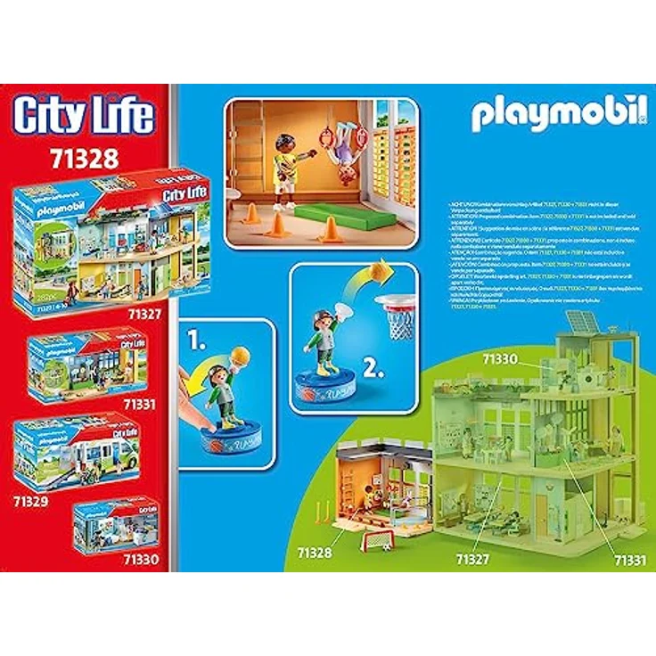 Playmobil® Anbau Turnhalle (71328), My City Life Konstruktions-Spielset, (72 St), Made in Germany – Bild 4