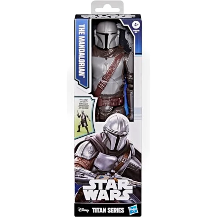 Star Wars Titan Serie The Mandalorian, 30 cm große Action-Figur mit Umhang und Blaster, Spielzeug für Jungen und Mädchen ab 4 Jahren – Bild 3