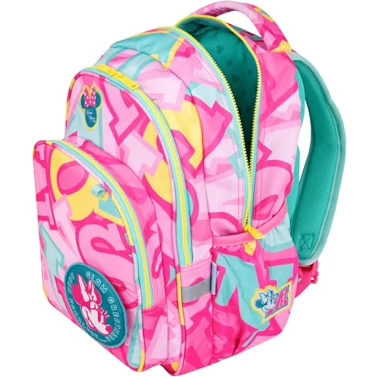 McNeill Base Kinderrucksack 36 cm, pink mit Minnie Mouse Design, 100% Polyester – Bild 5