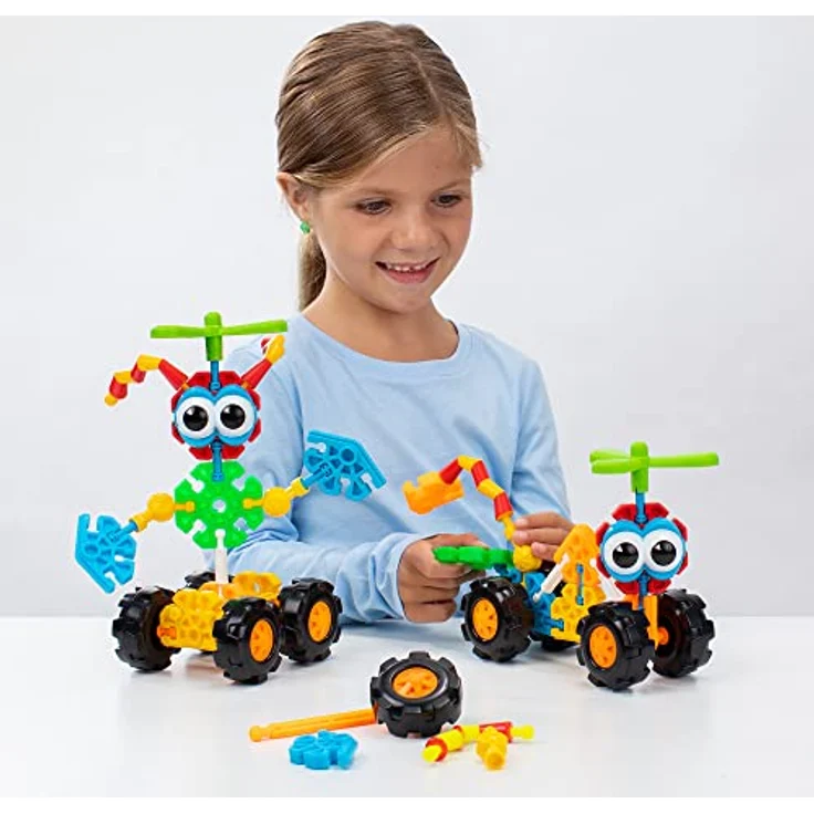 Basic Fun Kid K'NEX | Zoomin' Buddies 20 Modell | Kinder-Bastelset mit 48 Teilen | Lernspielzeug für Kinder, lustiges und farbenfrohes Bauspielzeug für Jungen und Mädchen, Konstruktionsspielzeug ab 3 Jahren | – Bild 2
