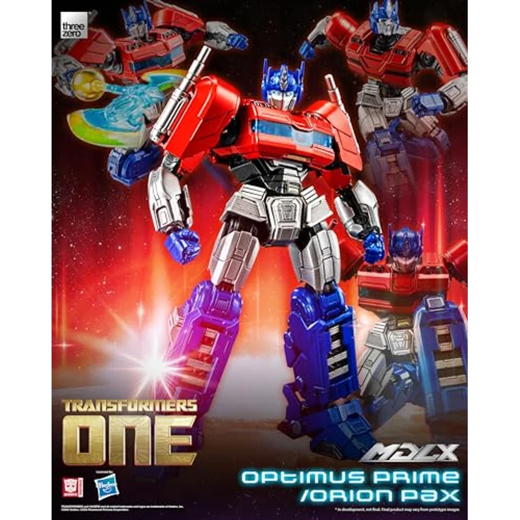 threezero Transformers One: Optimus Prime Orion Pax MDLX Actionfigur, ca. 16,1 cm hoch, 46 Gelenkpunkte, mit Energon-Axt und austauschbaren Köpfen – Bild 3