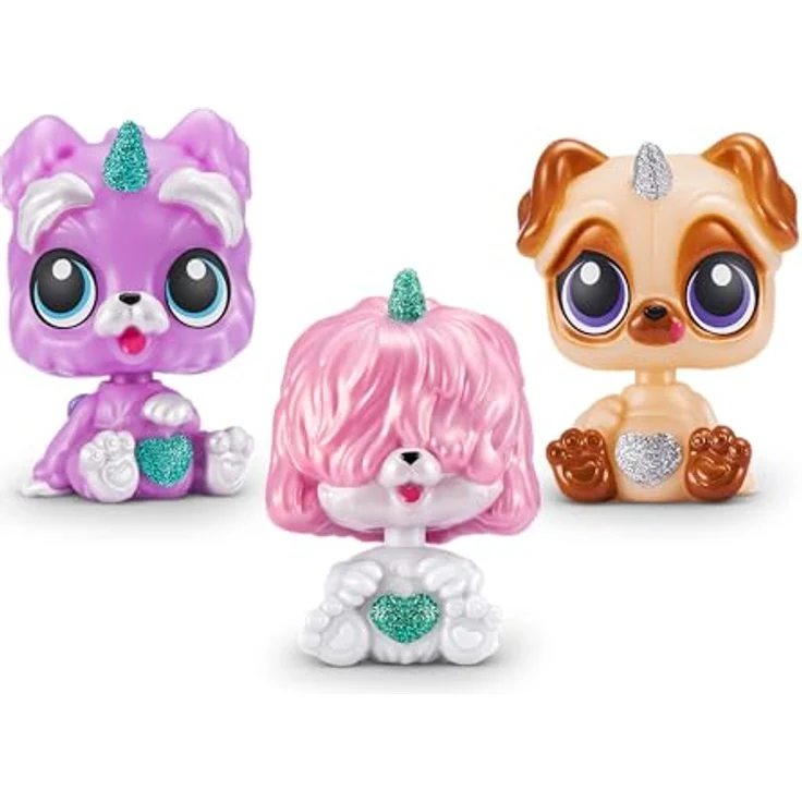 Rainbocorns Pocket Puppycorns 3er-Pack, Überraschungs-Spielzeug mit 10 Überraschungen, Miniatur-Welpen mit Wackelkopf, Hündchen-Figuren für Mädchen – Bild 3