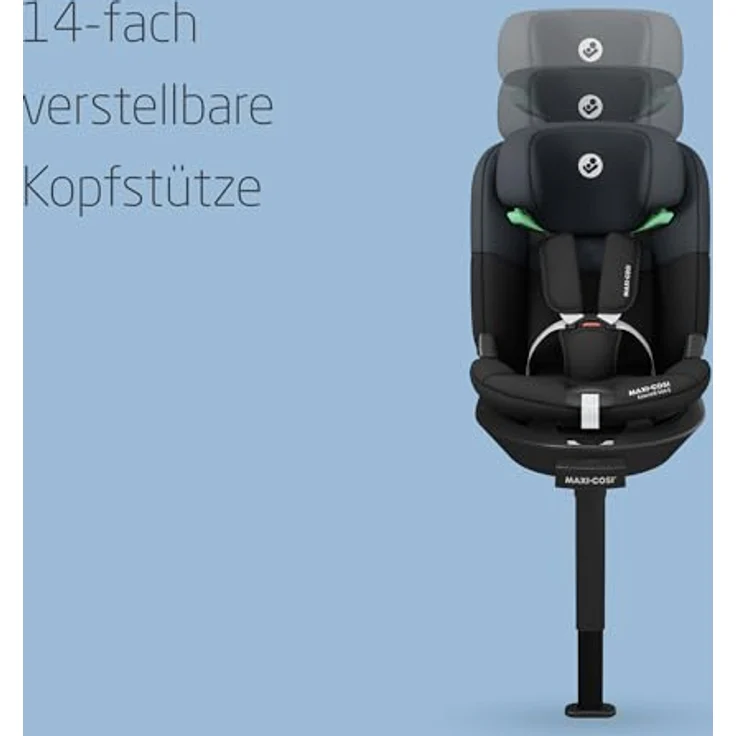 Maxi-Cosi Autokindersitz Emerald S i-Size - Tonal Black, Reboarder Kinder Autositz bis 36 kg, ab Geburt-12 Jahre & Isofix-Base – Bild 7