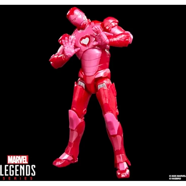 Hasbro Marvel Legends Actionfigur I Love You 3000 Iron Man, 15 cm, vollbeweglich mit 5 Accessoires, pinkes Herzdesign – Bild 7