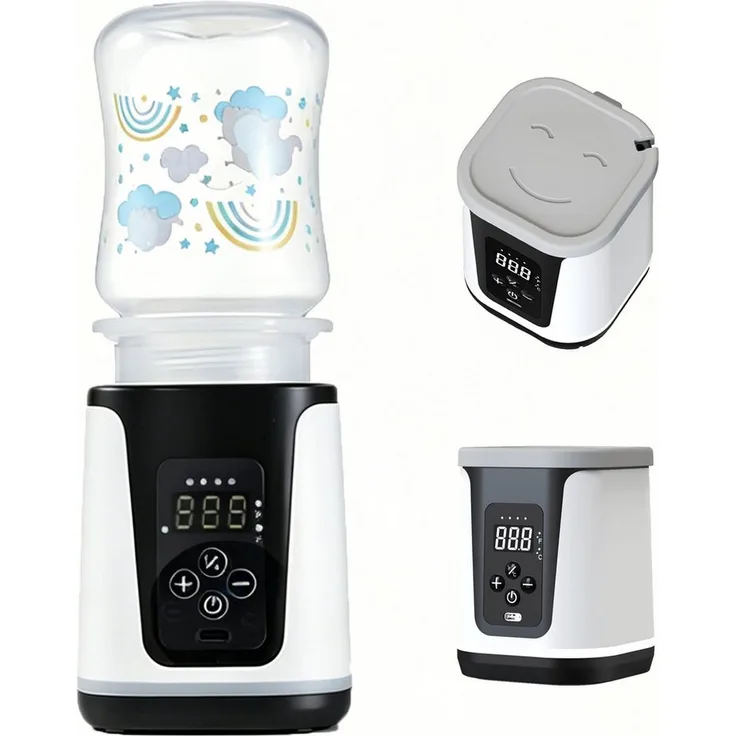 Luckice Babyflaschenwärmer 2 Modi, 5 Temperaturstufen, portable Schnellheizung & Nachtlicht für Muttermilch, tragbar bei Nacht und unterwegs