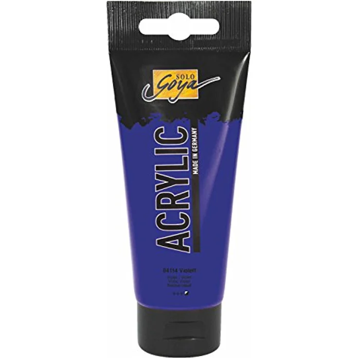 KREUL Solo Goya Acrylic, 100 ml Tube, violett, cremige, hochpigmentierte Acrylfarbe auf Wasserbasis, schnell trocknend und wasserfest, gut deckend – Bild 1