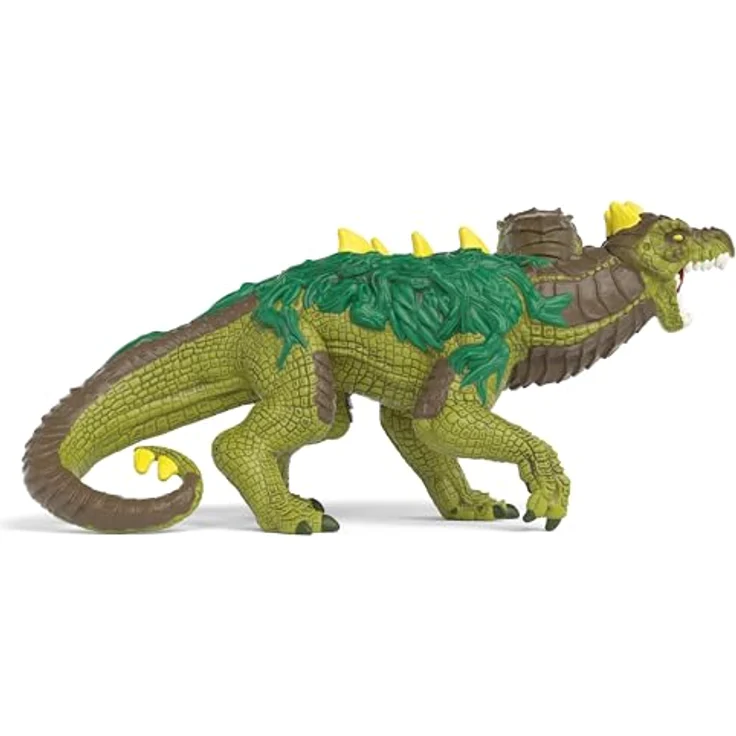 Schleich Eldrador Creatures, Feuersaurier vs Dschungelechse, kämpfendes Duell mit zwei Köpfen und flammendem Echsenkamm, 30 x 15 x 10 cm – Bild 9