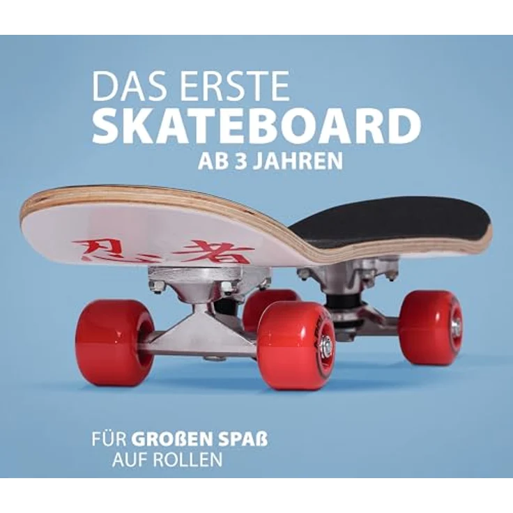 Apollo Kinder Skateboard, | kleines Komplett Board mit ABEC 3 Kugellagern und Aluminium Achsen | Coole Designs für Kinder | Cruiser Boards für Mädchen und Jungs | Kinder Skateboard ab 3 Jahre - Preisvergleich – Bild 2