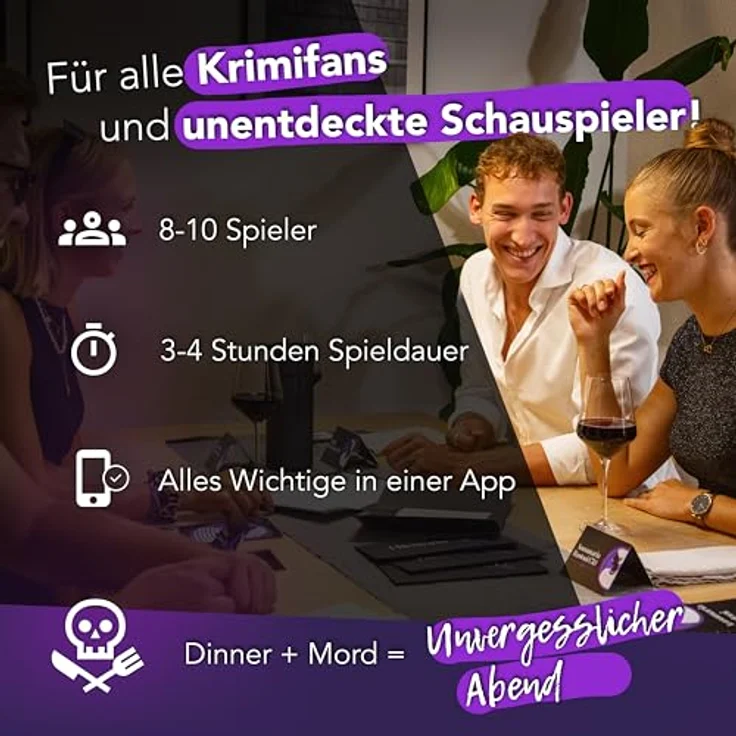 CRIMECASES Krimidinner 8-10 Personen | Spannendes Esoterik Krimi Dinner | Mörderische Dinnerparty ab 14 Jahren – Bild 2