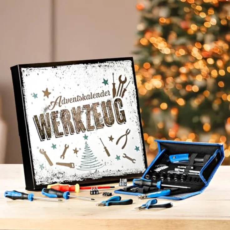 BRAST Adventskalender Werkzeug-Set für Heimwerker und Bastler, inkl. praktischer Werkzeugtasche mit 24 funktionalen Werkzeugteilen – Bild 1