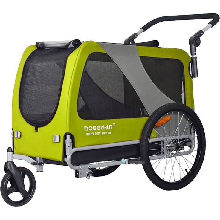 TIGGO DOGGYHUT® XL Hundefahrradanhänger & Jogger Fahrradanhänger für große Hunde - Maximale Schulterhöhe 60 cm, schwarz - Preisvergleich
