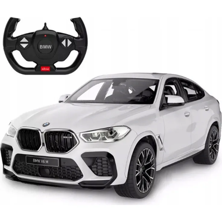 COIL BMW X6 M R/C Ferngesteuertes Kinderauto, Maßstab 1:14, 2.4GHz, 8km/h, für Kinder ab 3 Jahren, Weiß