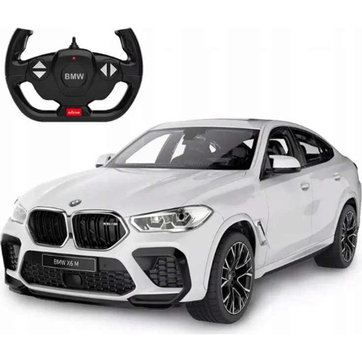 COIL BMW X6 M R/C Ferngesteuertes Kinderauto, Maßstab 1:14, 2.4GHz, 8km/h, für Kinder ab 3 Jahren, Weiß
