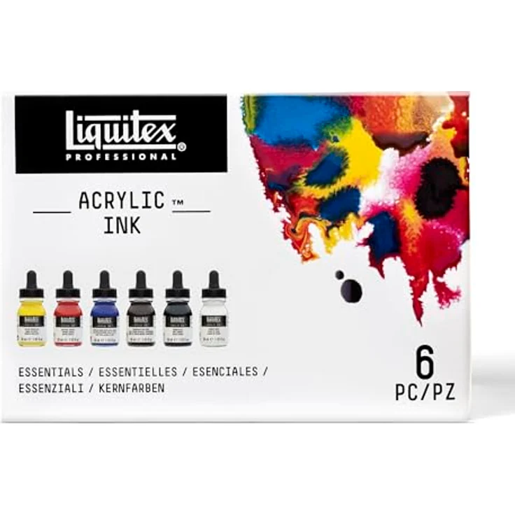 Liquitex Professional Acrylfarben Ink Set, 6 Farben à 30 ml - Hochpigmentierte Tusche für brillante, wasserfeste Ergebnisse – Bild 1
