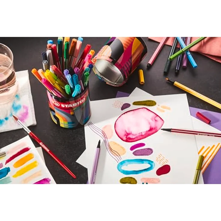 STABILO ARTY Filzstift Pen 68 - 45er Metalldose, 45 verschiedene Farben für kreative Vielfalt – Bild 9