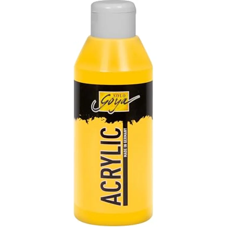 KREUL Solo Goya Acrylic, Acrylfarbe in Studienqualität, kadmiumgelb, 250 ml, wasserbasiert, schnell trocknend, gut deckend, wasserfest – Bild 1