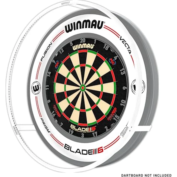 Winmau Dartboard-Beleuchtung Bundle "Plasma + Surround Ice 4306", 132 warme LEDs mit 2000 Lumen, weiß – Bild 1