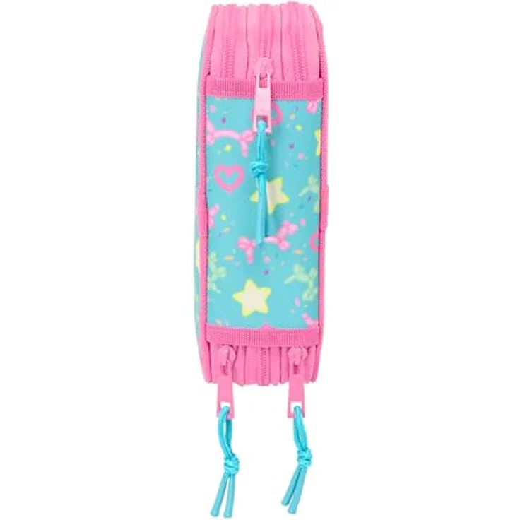 Safta GABBY'S Dollhouse Confetti Schulmäppchen, 37 Utensilien, ideal für Kinder von 5 bis 14 Jahren, strapazierfähiges Material, 12,5 x 5,5 x 19,5 cm, 1,3 l Fassungsvermögen – Bild 3