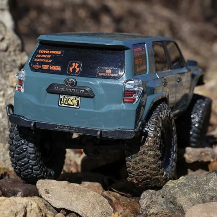 Axial SCX24 Toyota 4Runner 1/24 4WD RTR, offizieller Micro-Crawler mit Spektrum SLT2, 350 mAh LiPo Akku & USB-Ladegerät, Grau – Bild 5