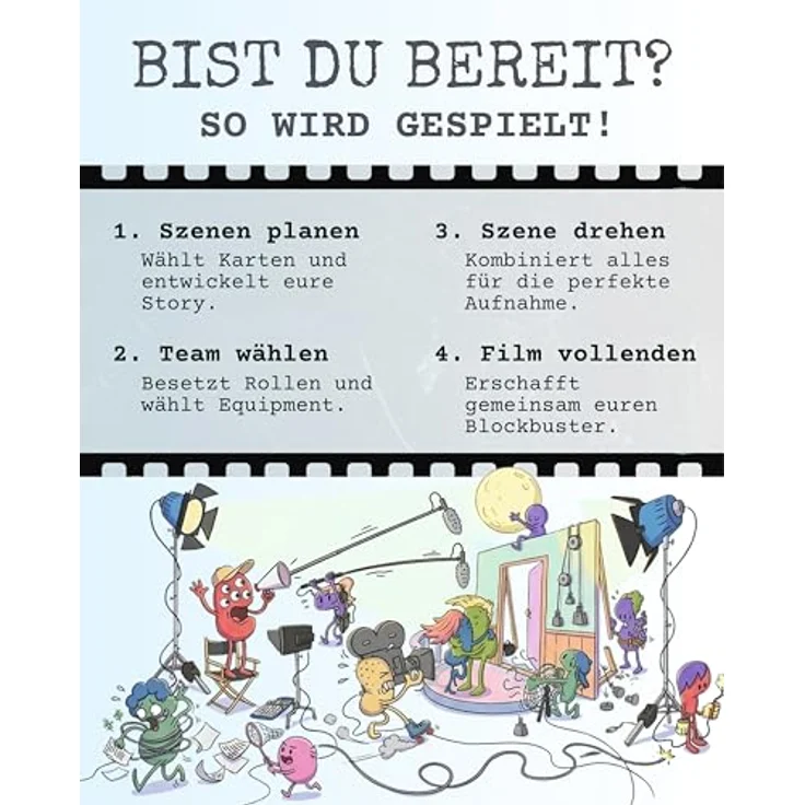 Kobold Spieleverlag Roll Camera! Brettspiel für 1-4 Spieler, ab 10 Jahren, Spieldauer 45-90 Minuten, Deutsch – Bild 5