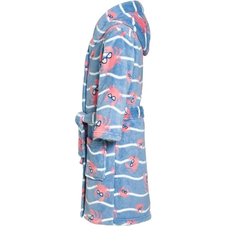 bademantel Krabbe Junior Polyester blau Größe 158/164 – Bild 3