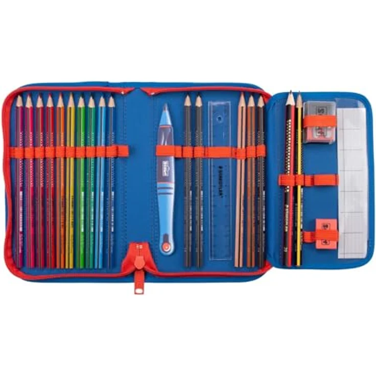 Scout Neo Exklusiv Superflash, Schulranzen Set für Kinder, ergonomisch, Blue Dino mit reflektierenden Flächen – Bild 8