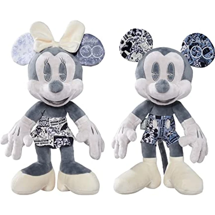 Simba 6315870123 - Disney Mickey & Minnie Mouse 100 Jahre Collector-Set, 33cm Plüsch, limitierte Sammler-Edition, Geschenk-Box, Amazon exklusiv, Zertifikat & Seriennummer, für Erwachsene & Kinder – Bild 1