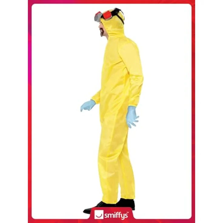Smiffys Bad Kostüm (XL), Breaking Bad Overall mit Maske, Spitzbart und Handschuhen – Bild 6