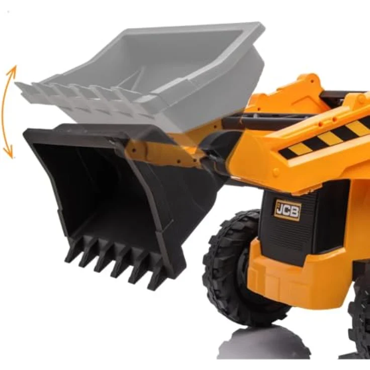 Vrooomy JCB Kipper für Kinder 12V, Gelb, mit Fernbedienung, Soft-Start-Funktion, 2 Motoren, Traglast 30 kg, Höchstgeschwindigkeit 5 km/h – Bild 3