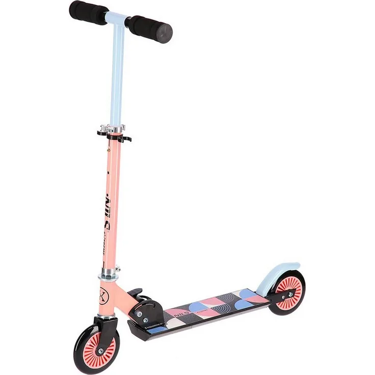 NILS EXTREME HD026 Cityroller, Kinder Tretroller mit klappbarem Design, höhenverstellbarem Lenker, Blau Grau