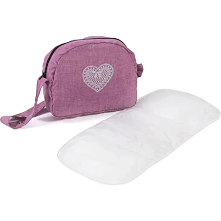 Bayer Chic 2000 853-62 Bayer Chic 2000-Wickeltasche für Puppen, Puppenwickeltasche, Puppenzubehör, Puppentasche, Jeans pink – Bild 1