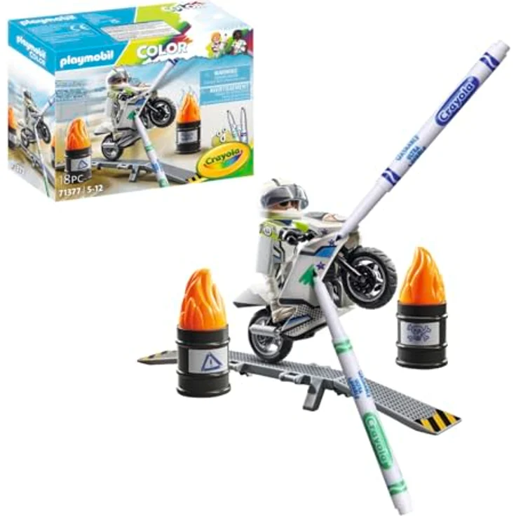 PLAYMOBIL 71377 Color: Motorrad Spielset mit individuell gestaltbaren Figuren, mehrfarbig – Bild 1