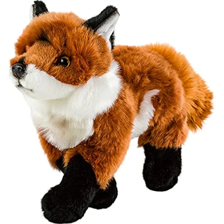 Teddys Rothenburg Kuscheltier Fuchs stehend 30 cm rotbraun-weiß, kuschelweicher Plüsch, maschinenwaschbar bis 30°C – Bild 1
