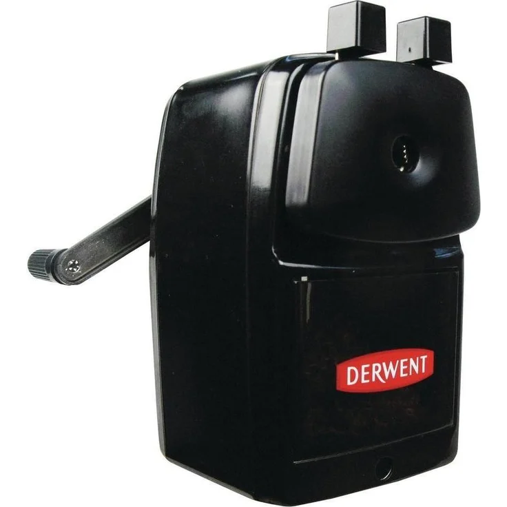Derwent Super Point, manueller Anspitzer mit langlebiger spiralförmiger Klinge und Auffangbehälter, für Stifte bis 8 mm Durchmesser