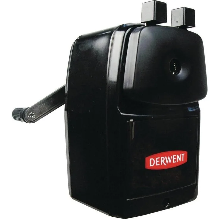 Derwent Super Point, manueller Anspitzer mit langlebiger spiralförmiger Klinge und Auffangbehälter, für Stifte bis 8 mm Durchmesser