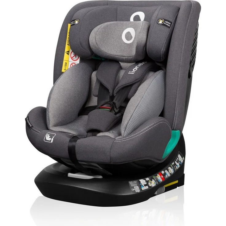 lionelo Autokindersitz BASTIAAN ONE i-SIZE, 4-in-1 Kindersitz mit 360 Grad Drehung, ab Geburt bis 12 Jahren, 0-36 kg, (Set) - Schwarz – Bild 1