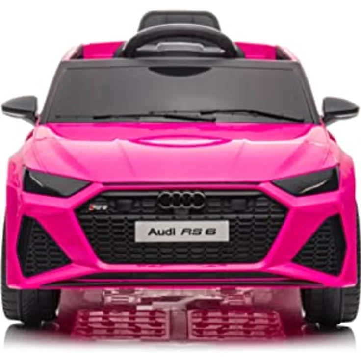 FINOOS Kinder Elektroauto A.U.D.I RS6 12V - Kinderauto mit 2,4 Ghz Rc Fernbedienung, Rosa – Bild 2