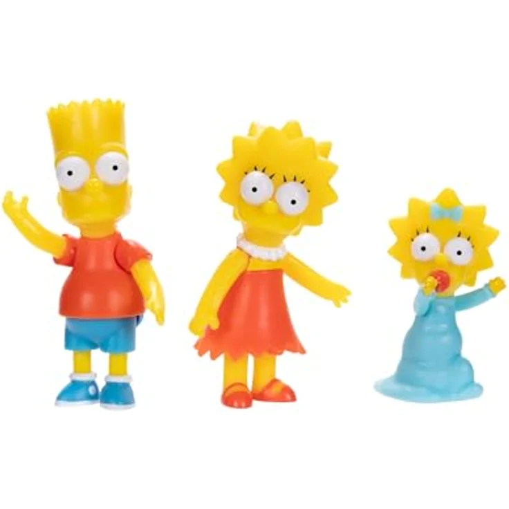 Jakks Pacific Simpsons Minifiguren 7er-Pack, 6 cm große Actionfiguren mit Homer, Marge, Bart, Lisa, Maggie, Hund und Katze – Bild 3