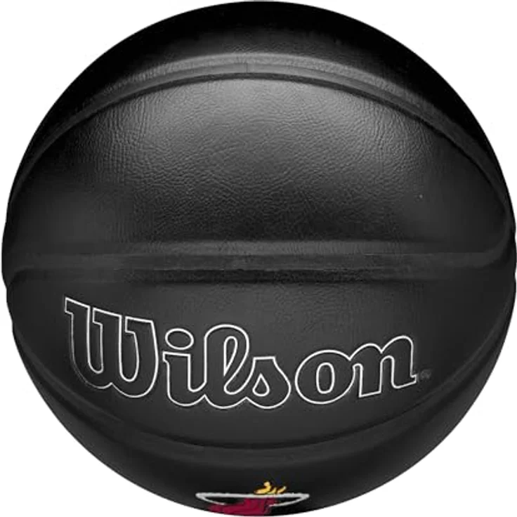 Wilson NBA Team Premiere Basketball, Schwarz, Miami Heat Design, Größe 7, Kunstleder mit Dual Depth Technologie – Bild 5