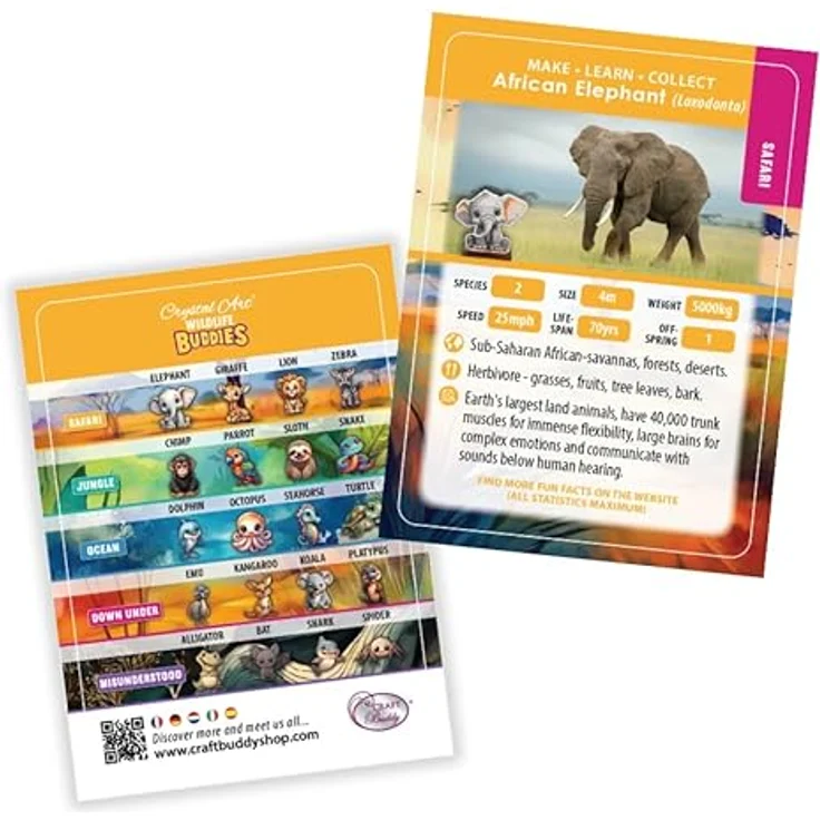 CRAFT Buddy Crystal Art Buddies, Kreativset Steckfigur Elefant mit Diamantmalerei, Sammelartikel – Bild 8