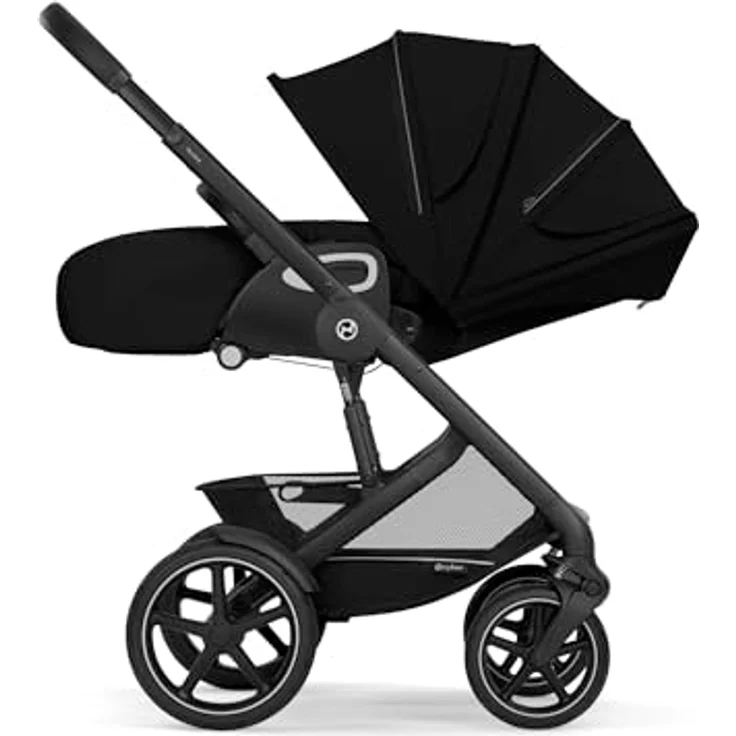 Cybex Talos S Lux, All-Terrain Kinderwagen mit pannensicheren Rädern und fortschrittlicher Federung, Moon Black – Bild 9