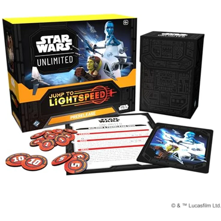 Fantasy Flight Games Star Wars: Unbegrenzter Sprung zur Lichtgeschwindigkeit (Prerelease Box), Sammelkarten-Set mit 6 Booster-Packs – Bild 3